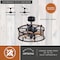 Vaxcel Humboldt Bronze and Teak Industrial Farmhouse Cage Ceiling Fan with LED Light Kit and Remote F0061 - alternate 2